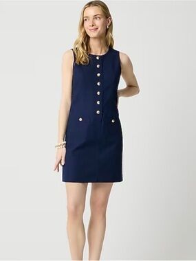J.Crew Tall linen-blend button-front mini dress size 4 NWT